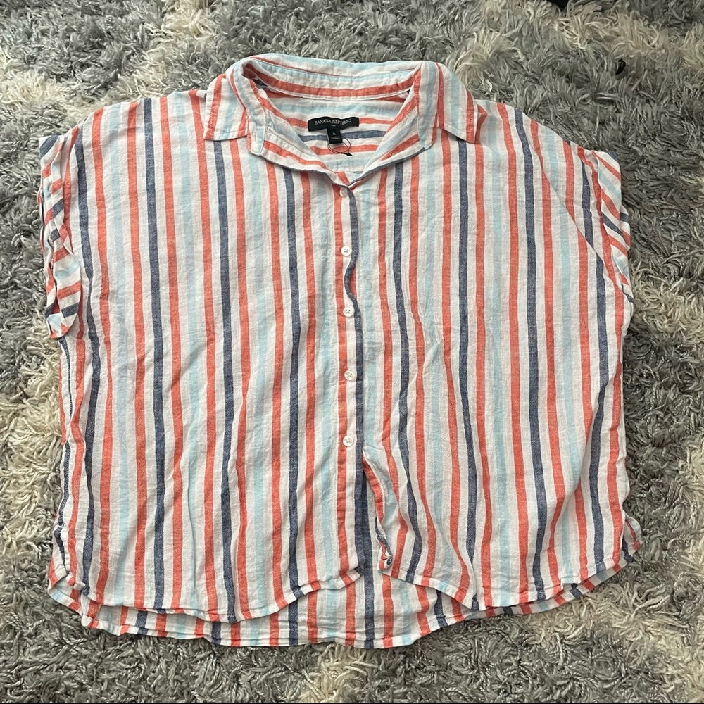 Banana republic striped button down